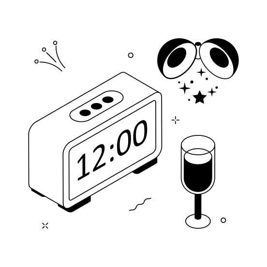 New Year Countdown, illustration