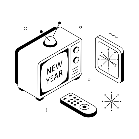 New Year Night illustration