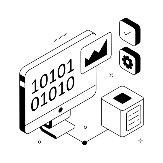 Binary, Data, Science, Computational, Analysis illustration