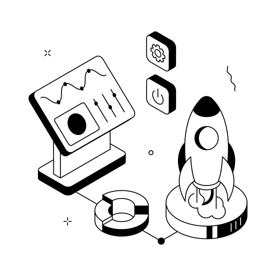 Business, Startup, Entrepreneurship, Launch, Analysis illustration