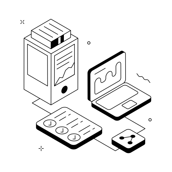 Data, Sharing, Digital, Cloud, Collaboration illustration