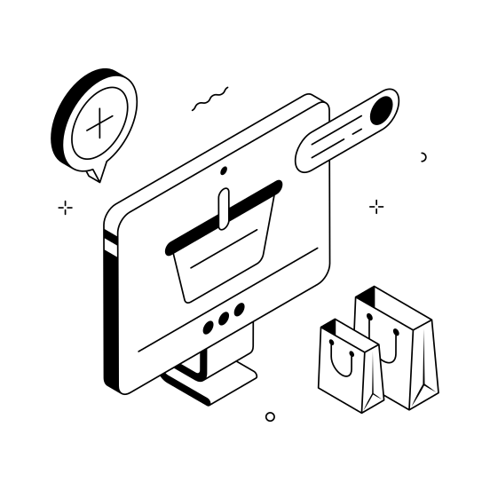 Add To Cart, Online, Shopping, Ecommerce, Basket, Marketplace, illustration