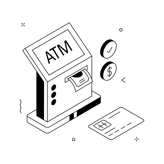 Atm, Machine, Financial, Transaction, Digital, Technology, Banking, illustration