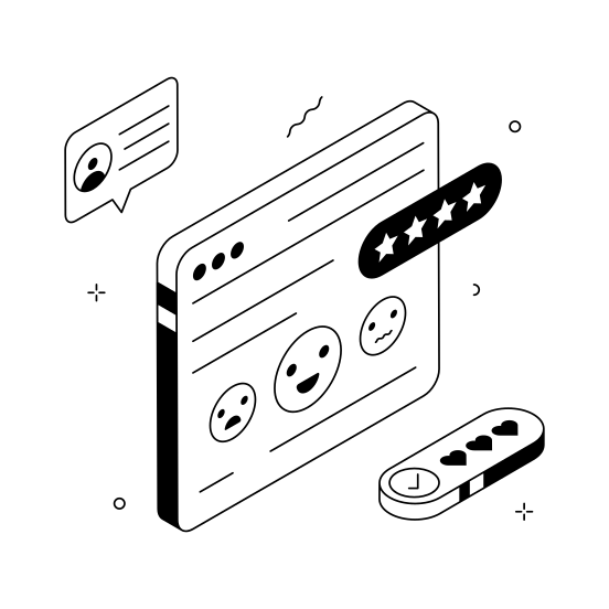 Customer, Satisfaction, Feedback, Rating, Review, Positive, Negative, illustration