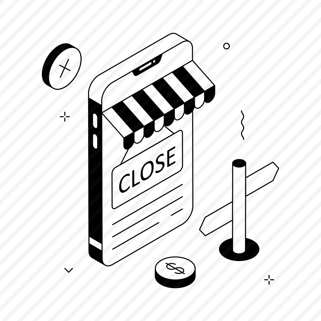 Offline, Store, Closure, Mobile, Online, Shopping, Ecommerce, preview