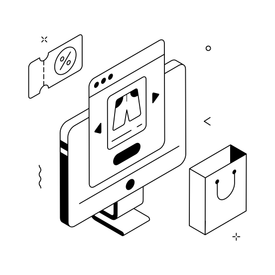 Online, Order, Ecommerce, Product, Digital, Virtual, Shop, illustration