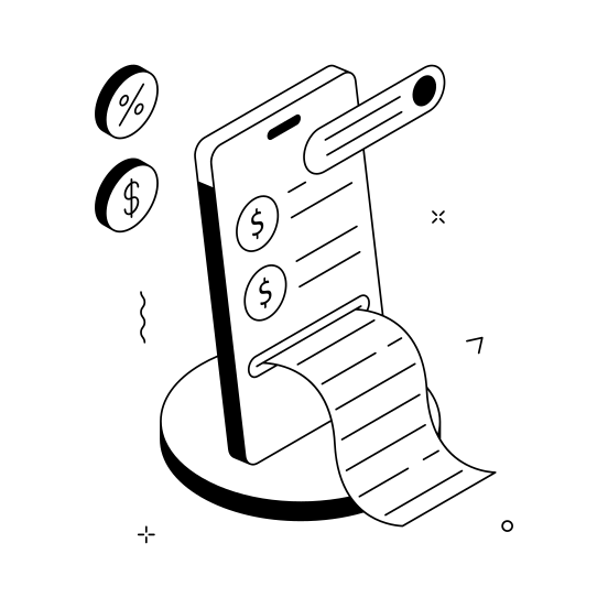 Online, Receipt, Invoice, Payment, Digital, Virtual, Mobile, illustration