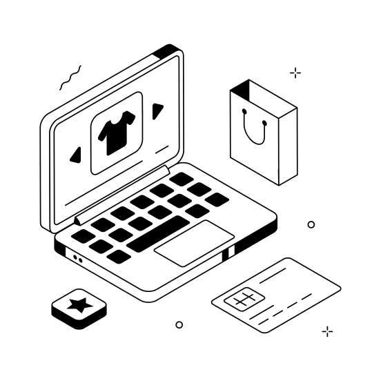Online, Shopping, Ecommerce, Store, Digital, Marketplace, illustration
