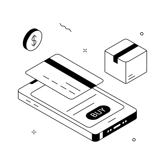 Order, Online, Mobile, Shopping, Ecommerce, Digital, Virtual, illustration