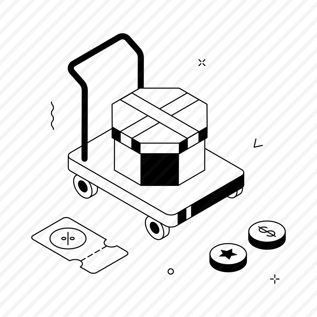 Push, Cart, Hand, Truck, Gift, Present, Delivery, preview