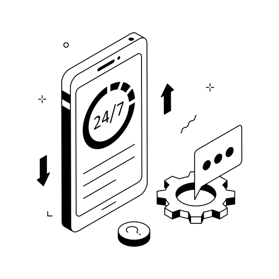 Service, Customer, Mobile, Support, Accessibility, Communication, illustration