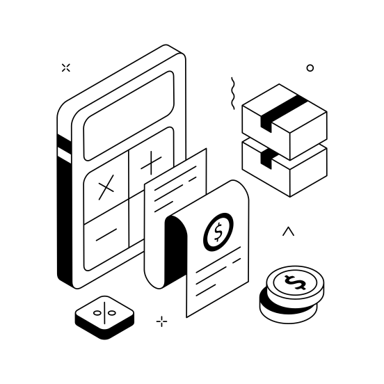 Shopping, Ecommerce, Cost, Online, Financial, Shipping, Management, illustration