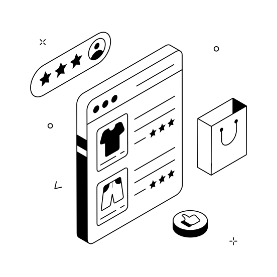 Shopping, Review, Online, Ecommerce, Product, Customer, Feedback, illustration