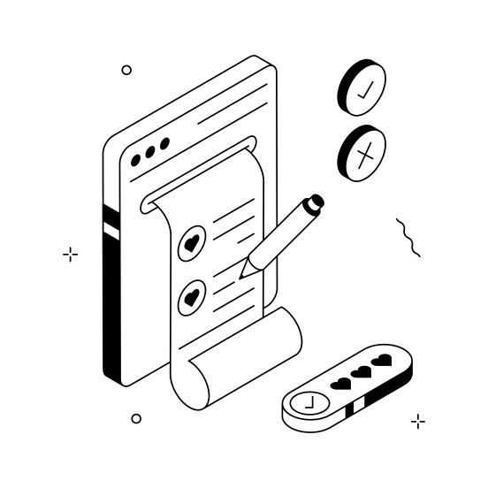 Wishlist, Checklist, Digital, Online, Mobile, Shopping, Ecommerce, illustration