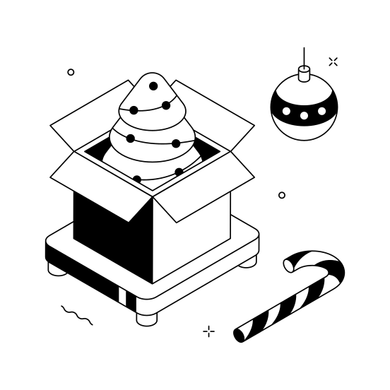 Christmas, Celebration, Present, Gift, Candycane illustration