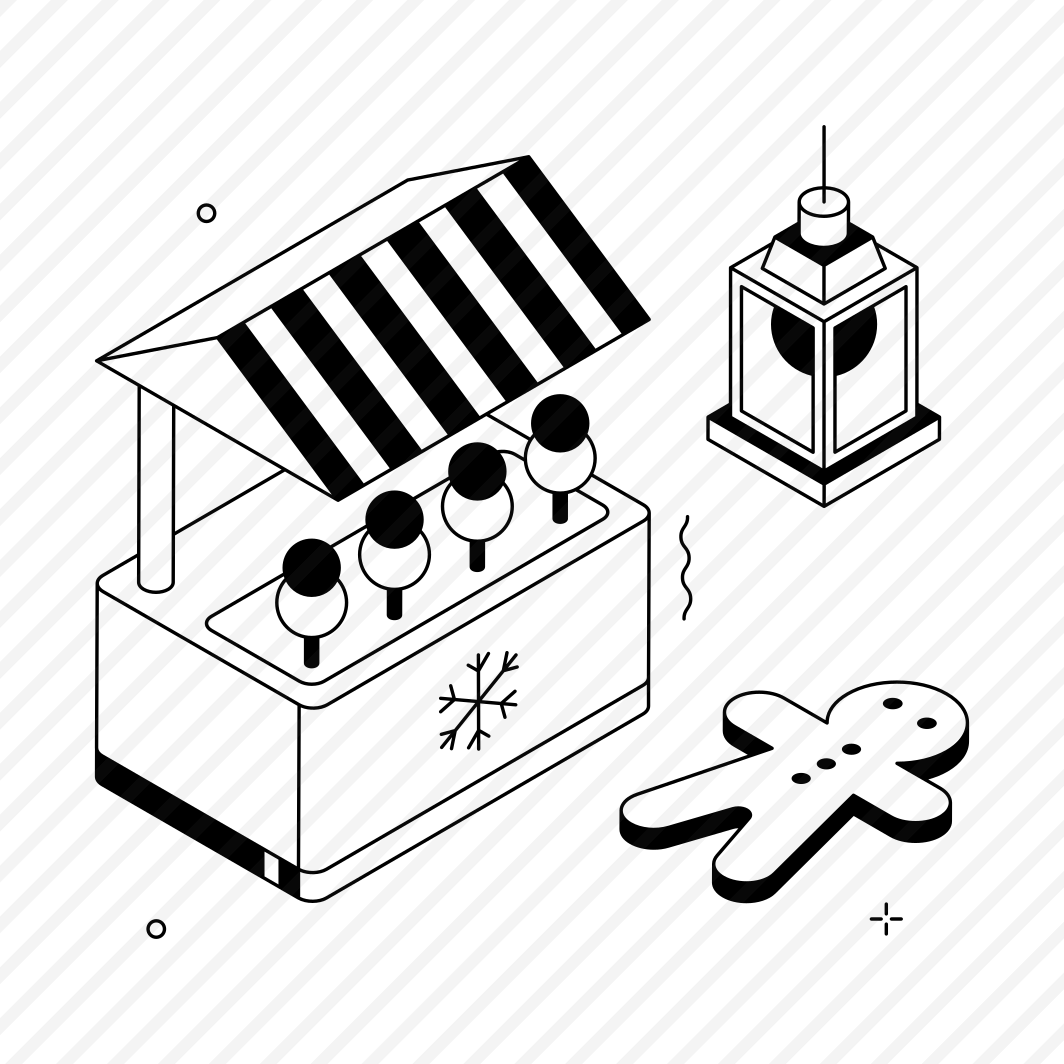 Christmas, Market, Decoration, Lantern, Stall preview