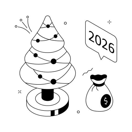 Christmas, Tree, Celebration, Festive, Event illustration