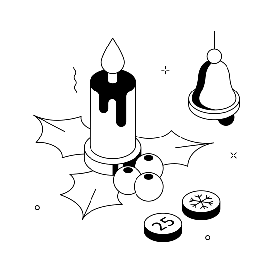 Mistletoe, Christmas, Celebration, Decoration, Ornament illustration