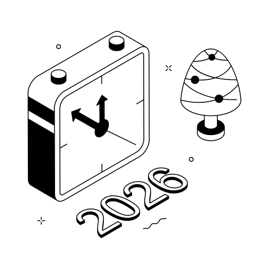 New Year, Decoration, Countdown, Midnight, Celebration illustration