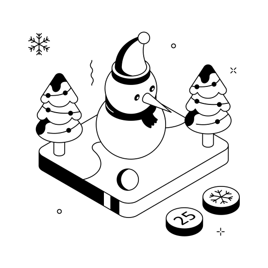 Snowman, Figure, Outdoor, Character, Activity illustration