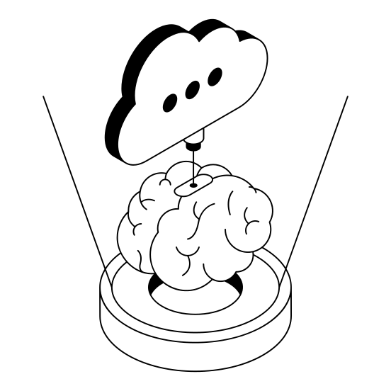Ai, Cloud, Backup, Thinking, Innovation illustration
