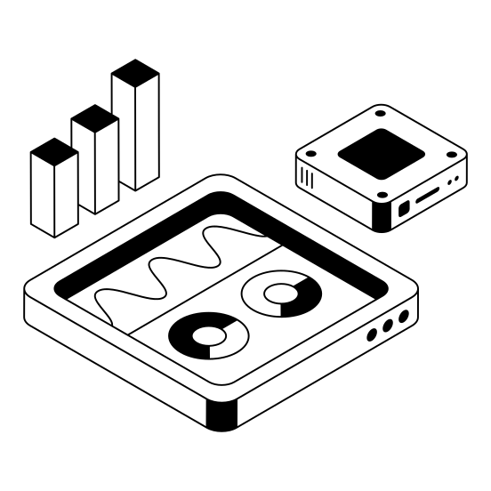 Analytics, Statistics, Infographics, Server, Storage illustration