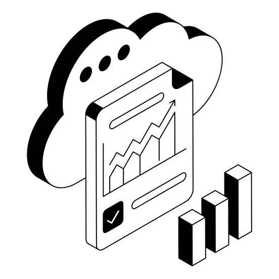 Analytics, Statistics, Infographics, Stats, Cloud illustration