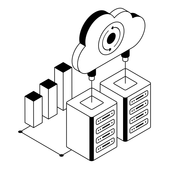 Cloud, Storage, Hosting, Backup, Computing illustration