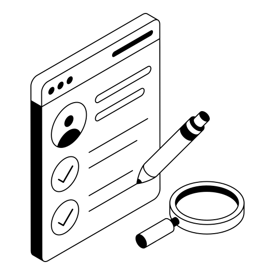 Data, Biodata, Profile, Portfolio, Information illustration