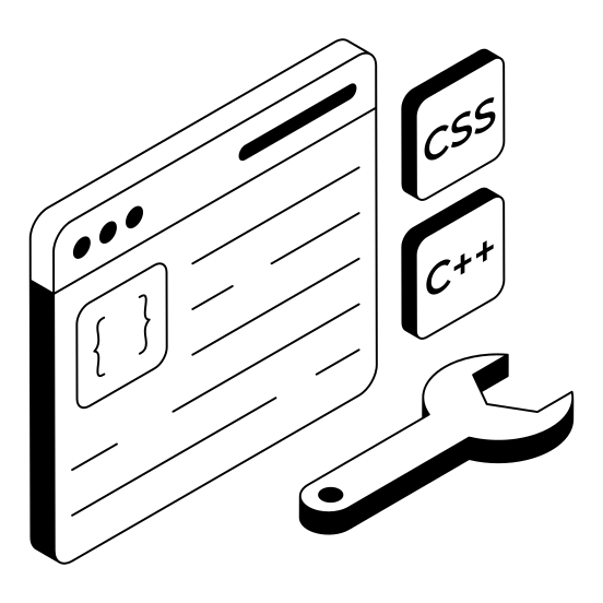 Fixing, Programming, Web, Repair, Code illustration