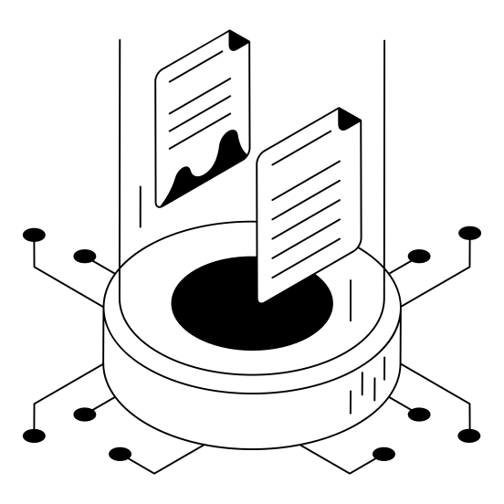 Hologram, Files, Documents, Projection, Display illustration