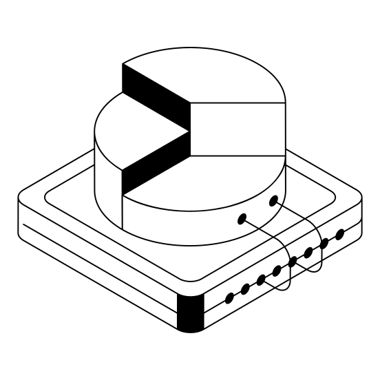 Pie, Shares, Segments, Analytics, Statistics illustration