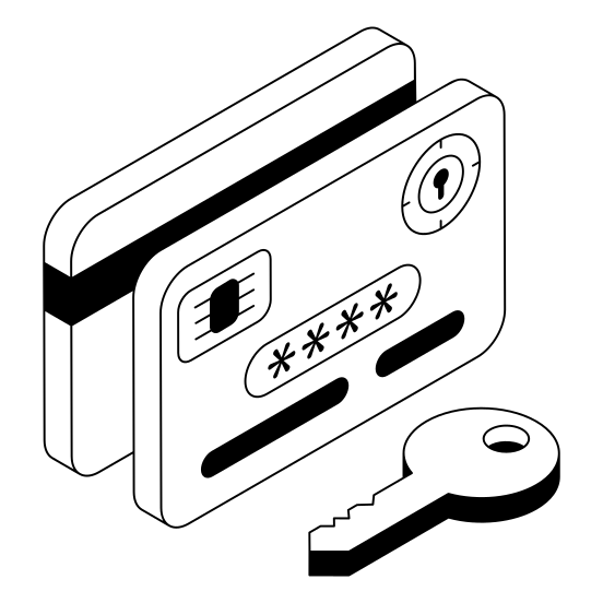 Access, Debit, Credit, Banking, Card illustration