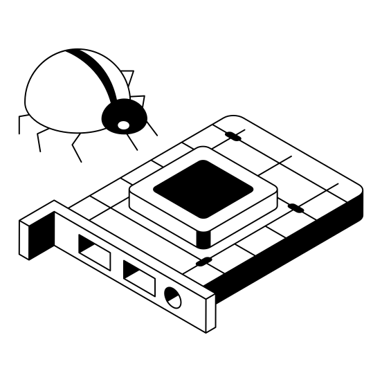 Bug, Malicious, Infected, Virus, Malware illustration
