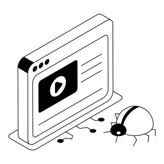 Bug, Virus, Malware, Malicious, Cyberattack illustration