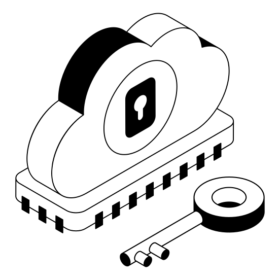 Cloud, Storage, Cybersecurity, Protection, Safety illustration