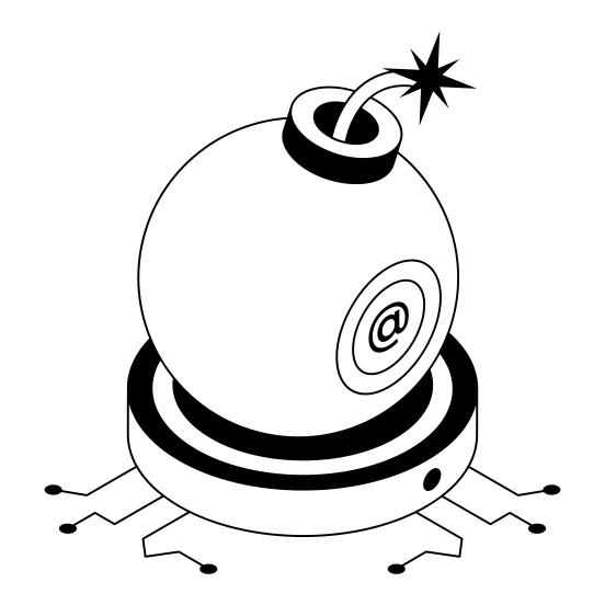 Cyberattack, Weapon, Email, Cyber, Threat illustration
