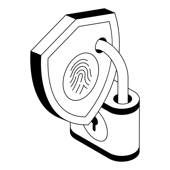 Cybersecurity, Protection, Safety, Cyber, Fingerprint illustration