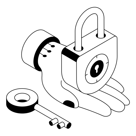 Cybersecurity, Protection, Safety, Cyber, Padlock illustration