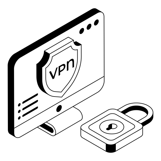 Cybersecurity, Vpn, System, Protection, Safety illustration