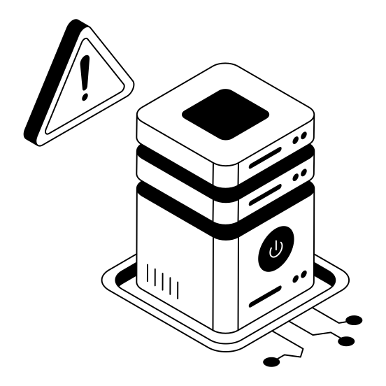 Error, Cybercrime, Cyberattack, Issue, Alert illustration