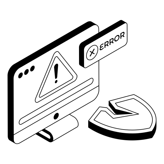 Error, Hacking, Cyberattack, Cybercrime, Pc illustration