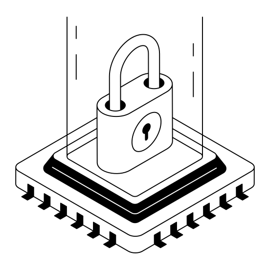 Hologram, Lock, Cybersecurity, Protection, Safety illustration