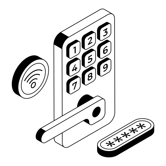 Lock, Iot, Cybersecurity, Protection, Safety illustration