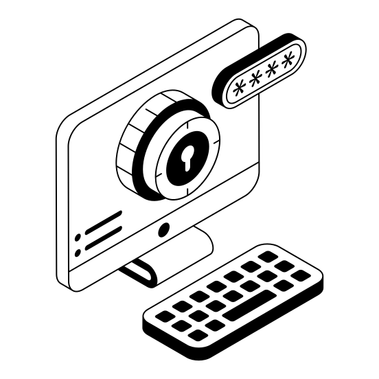 Password, System, Cybersecurity, Protection, Safety illustration