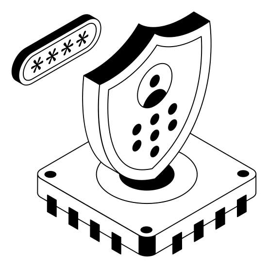 Profile, Account, Cybersecurity, Protection, Safety illustration