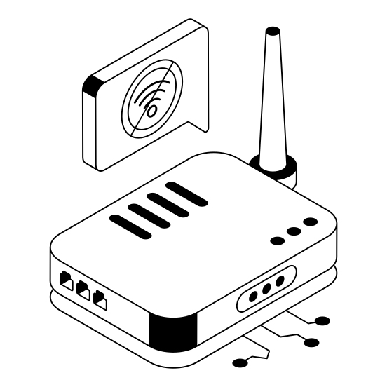 Router, Modem, Cybersecurity, Protection, Safety illustration