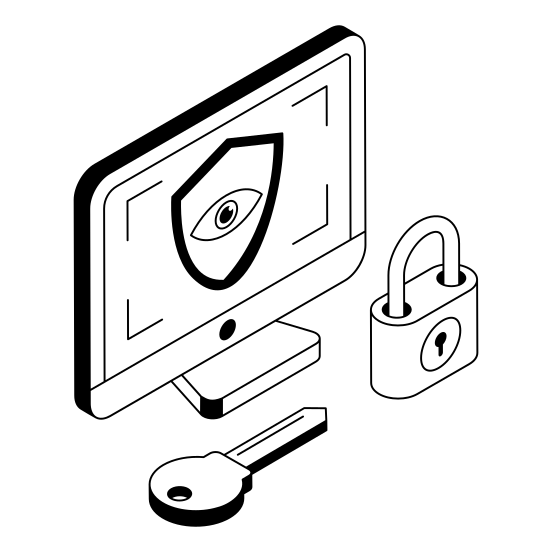Surveillance, Monitoring, Cybersecurity, Protection, Safety illustration