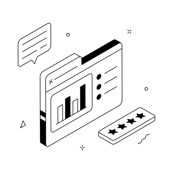 Customer, User, Review, Feedback, Rating, Business, Technology illustration