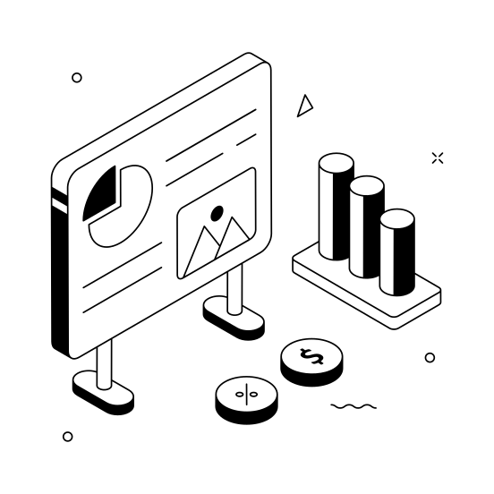 Market, Data, Presentation, Visualization, Business, Growth, Success illustration